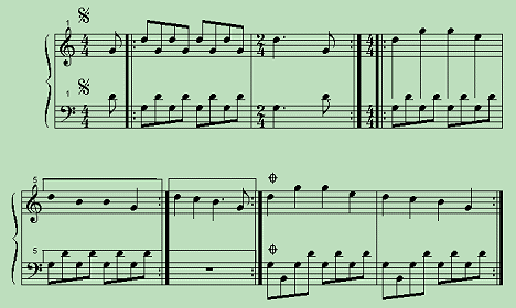 Score excerpt from Howl Brook