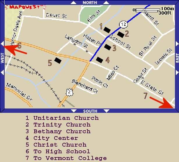 Detailed Map of Montpelier Sites